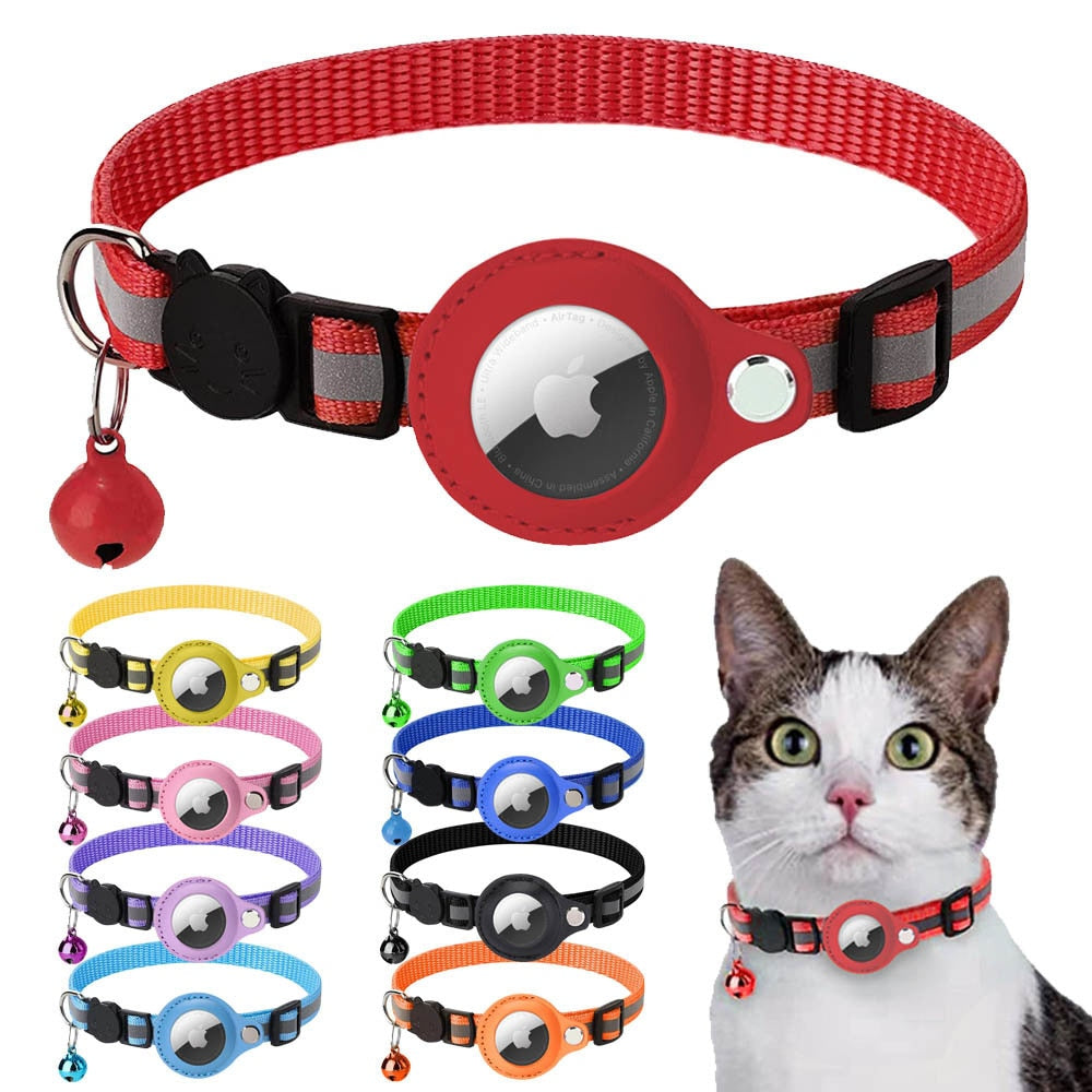 Reflective Airtag Case Collar for Cats and Dogs Yellow Pandora