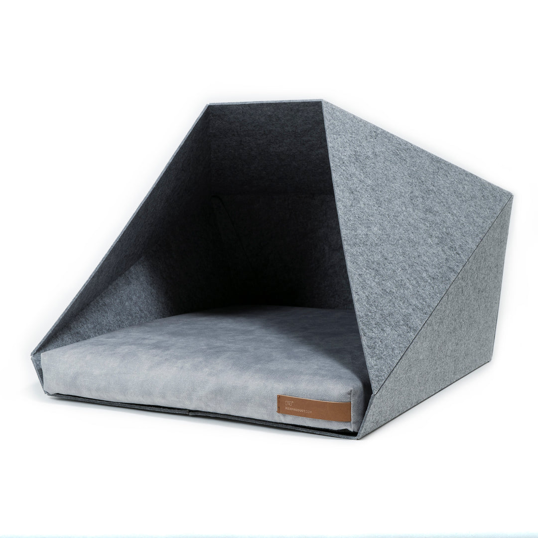 Rexproduct PetPocket dog kennel, size M, light gray with gray Brown Poppy