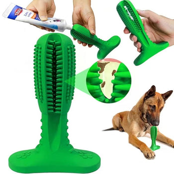 Rubber Dog Chew Toys Dog toothbrush Pet mint Toy Brushing Puppy Maroon Simba