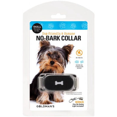 Goldman's No-Bark Training Dog Collar Friendly and Humane - Size Small Sky Pandion