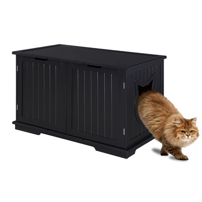 X-Large Cat Washroom Bench Litter Box Enclosure Furniture Box House Turquoise Cronus